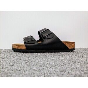 Birkenstock Arizona Sandals Womens Size 7 Narrow Leather Black